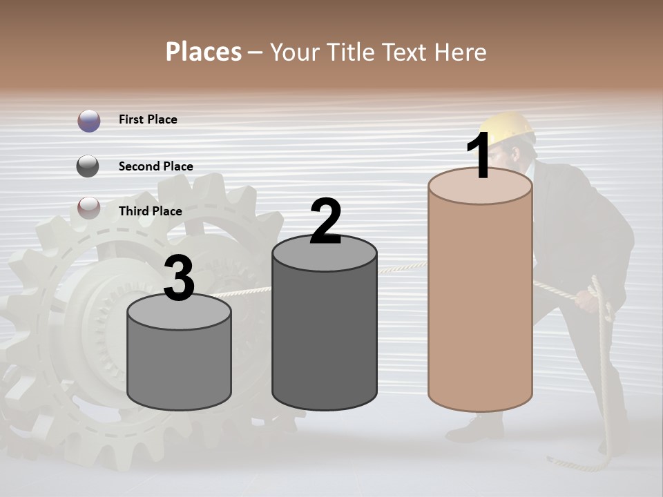 Mechanic Progress Rope PowerPoint Template