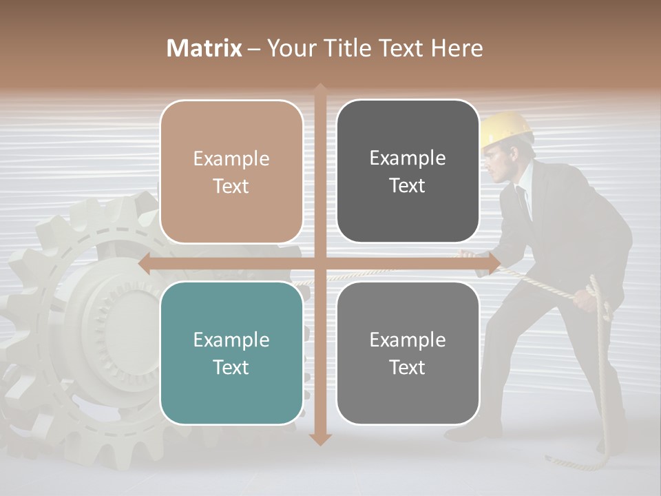 Mechanic Progress Rope PowerPoint Template
