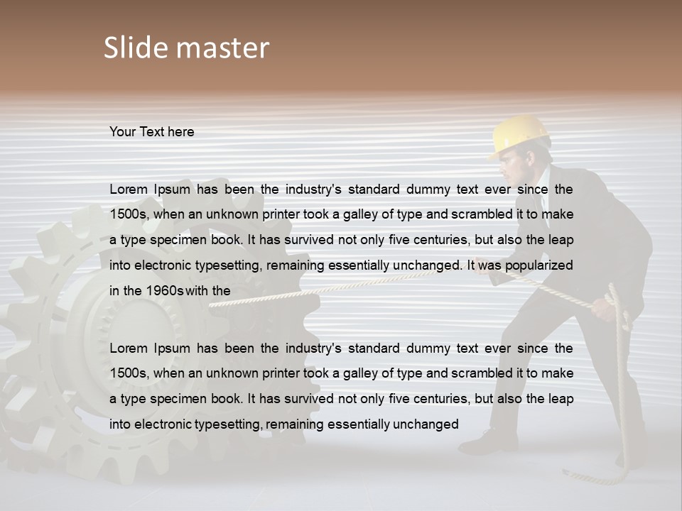 Mechanic Progress Rope PowerPoint Template