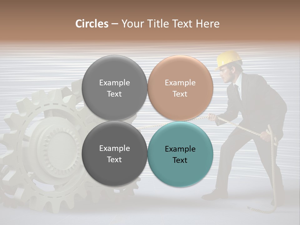 Mechanic Progress Rope PowerPoint Template