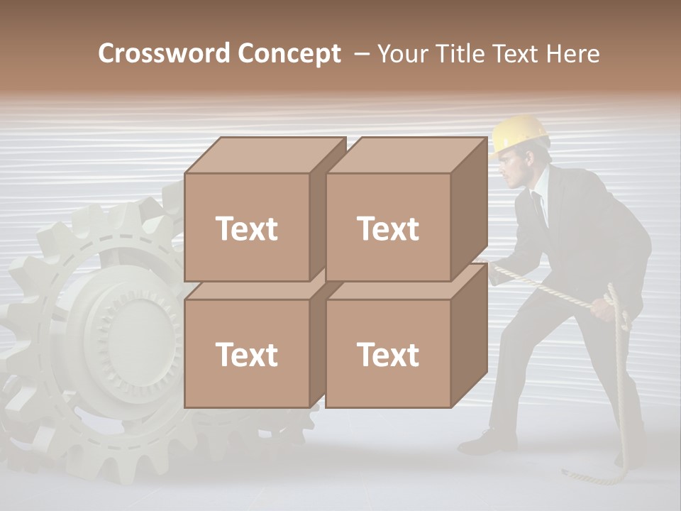 Mechanic Progress Rope PowerPoint Template