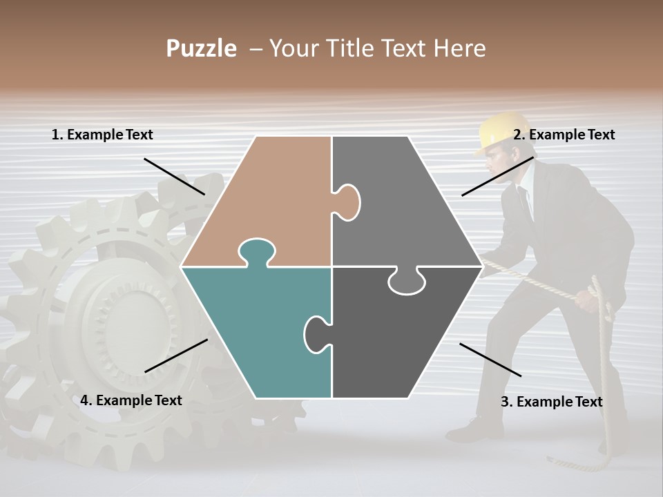 Mechanic Progress Rope PowerPoint Template