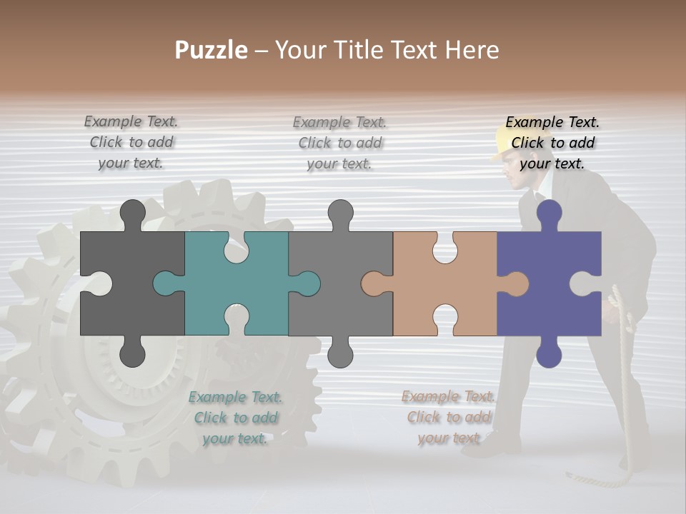 Mechanic Progress Rope PowerPoint Template