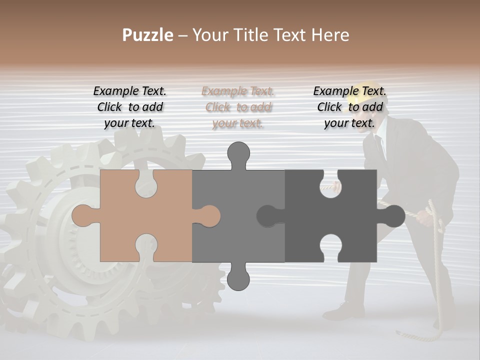 Mechanic Progress Rope PowerPoint Template