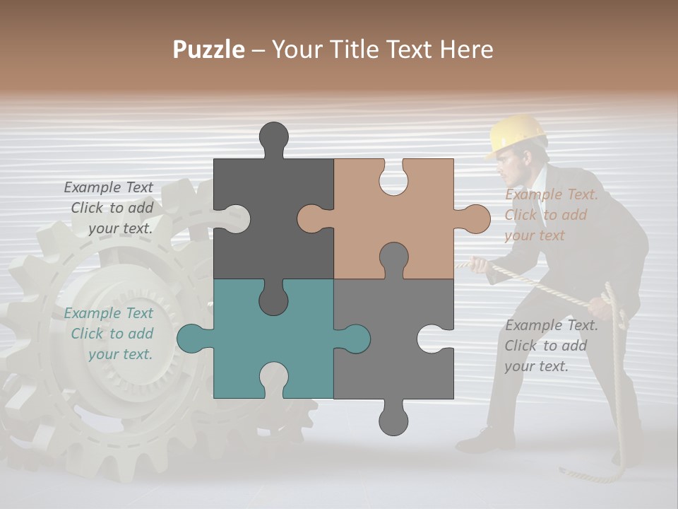 Mechanic Progress Rope PowerPoint Template