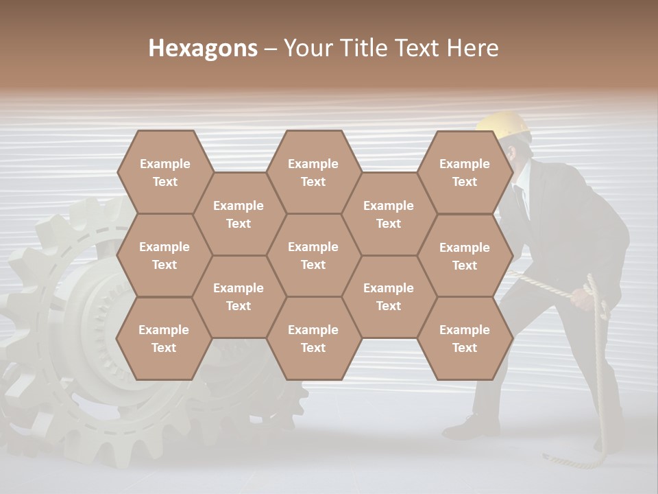 Mechanic Progress Rope PowerPoint Template