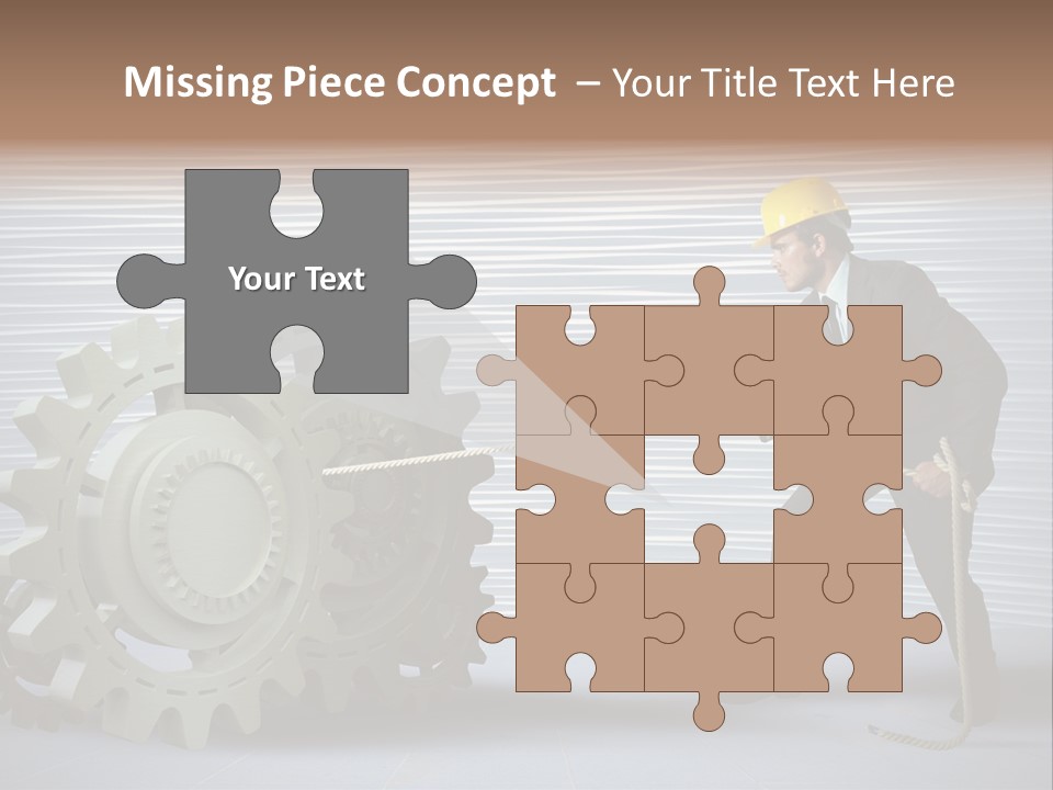 Mechanic Progress Rope PowerPoint Template