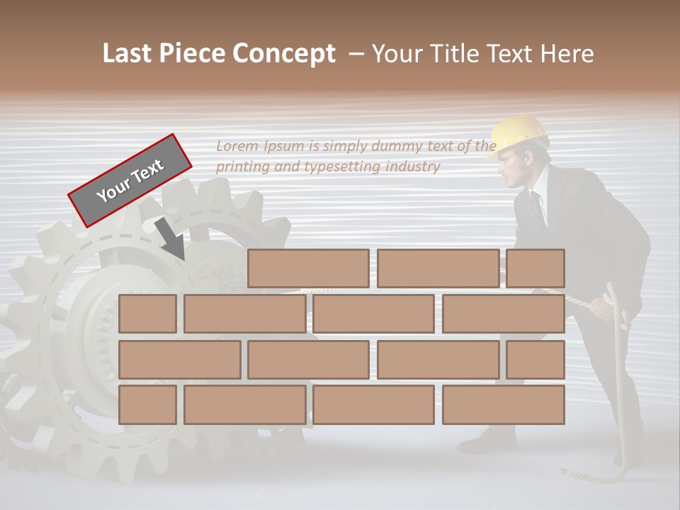 Mechanic Progress Rope PowerPoint Template