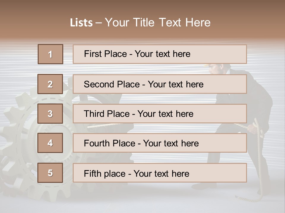 Mechanic Progress Rope PowerPoint Template