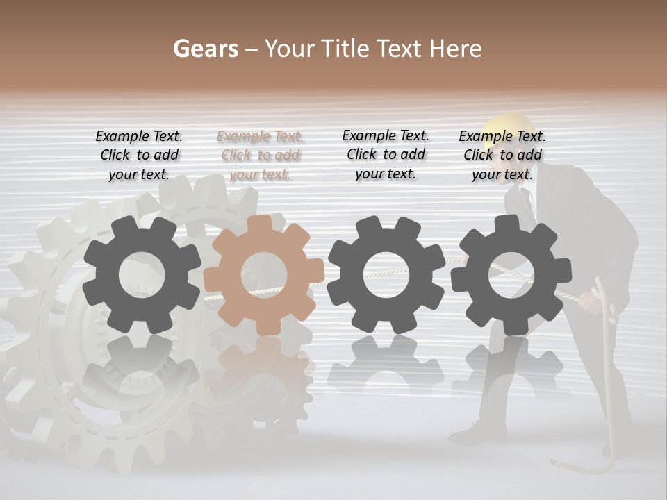 Mechanic Progress Rope PowerPoint Template