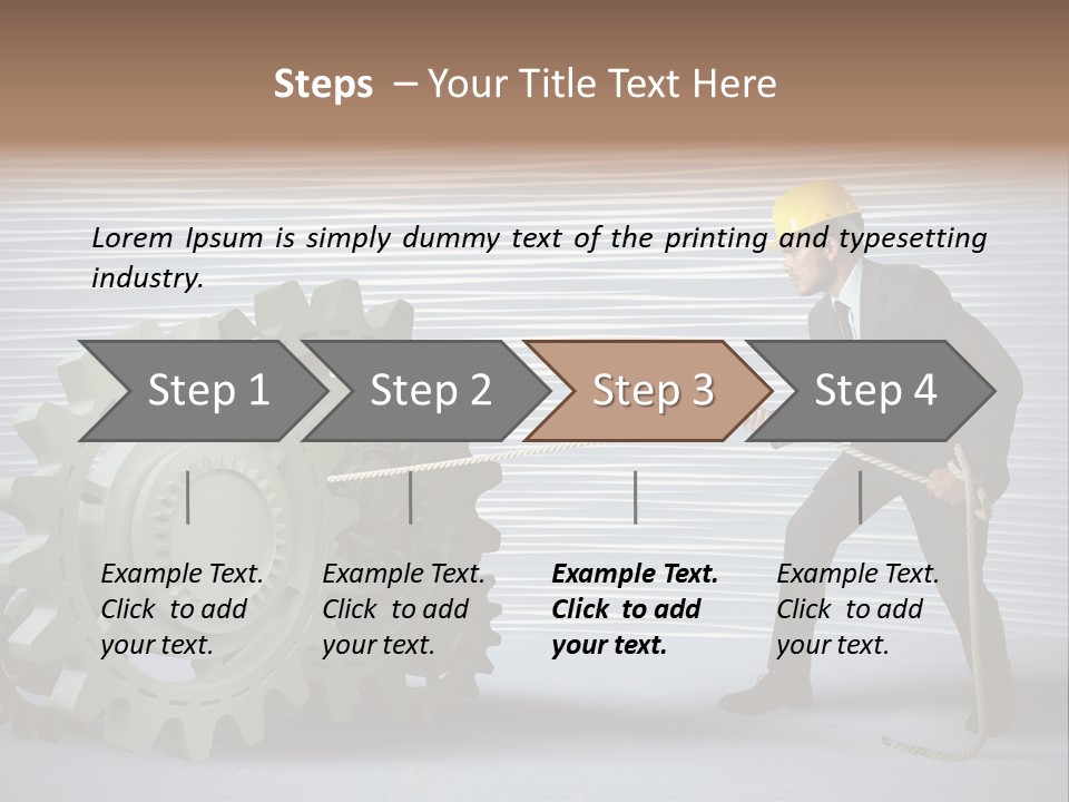 Mechanic Progress Rope PowerPoint Template