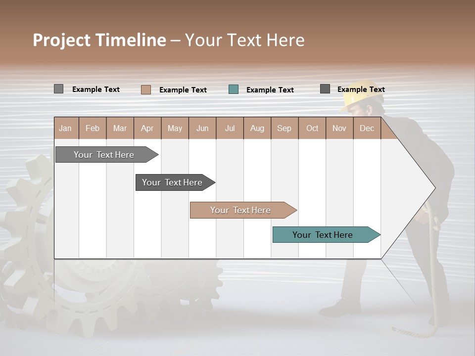 Mechanic Progress Rope PowerPoint Template