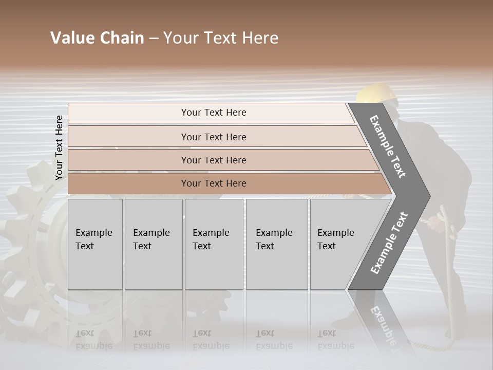Mechanic Progress Rope PowerPoint Template