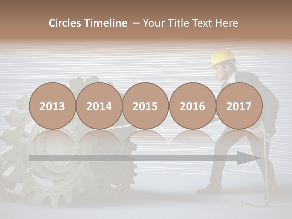 Mechanic Progress Rope PowerPoint Template