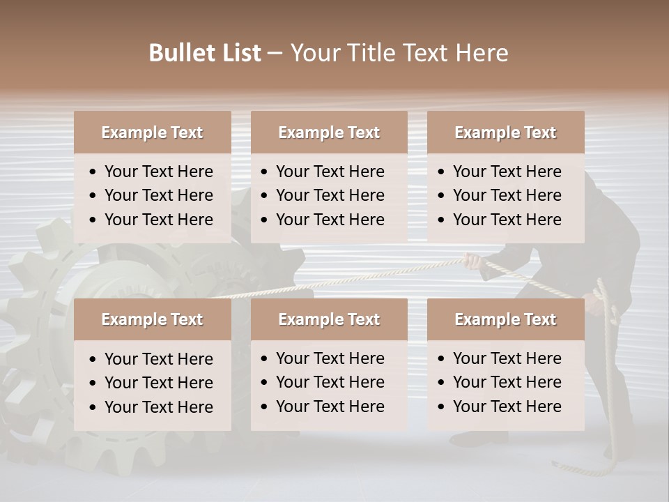 Mechanic Progress Rope PowerPoint Template