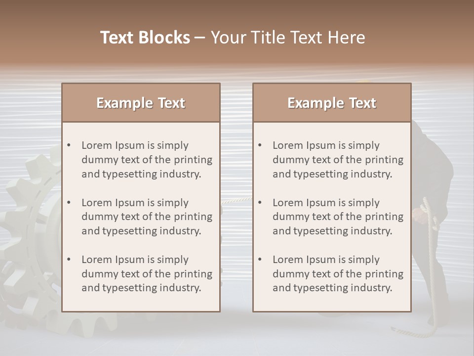 Mechanic Progress Rope PowerPoint Template