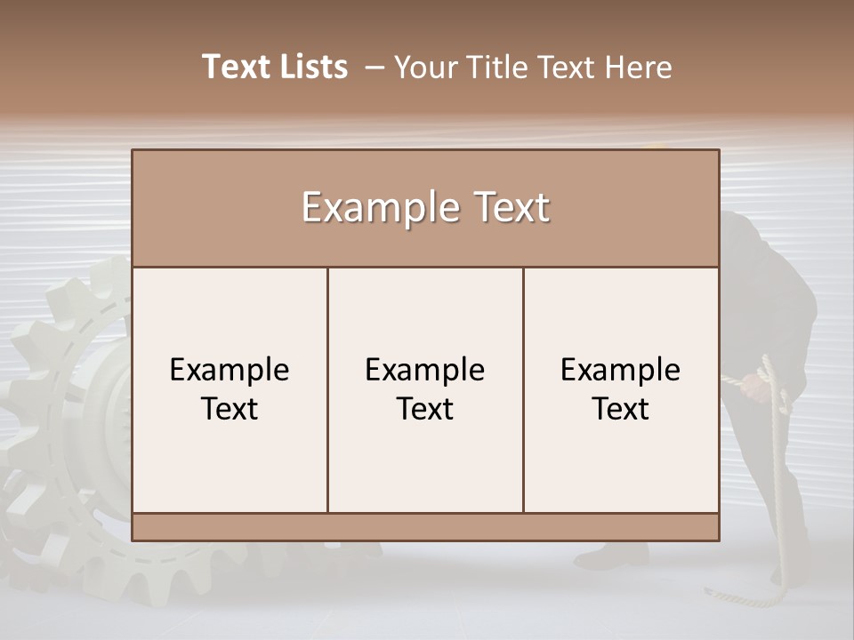 Mechanic Progress Rope PowerPoint Template