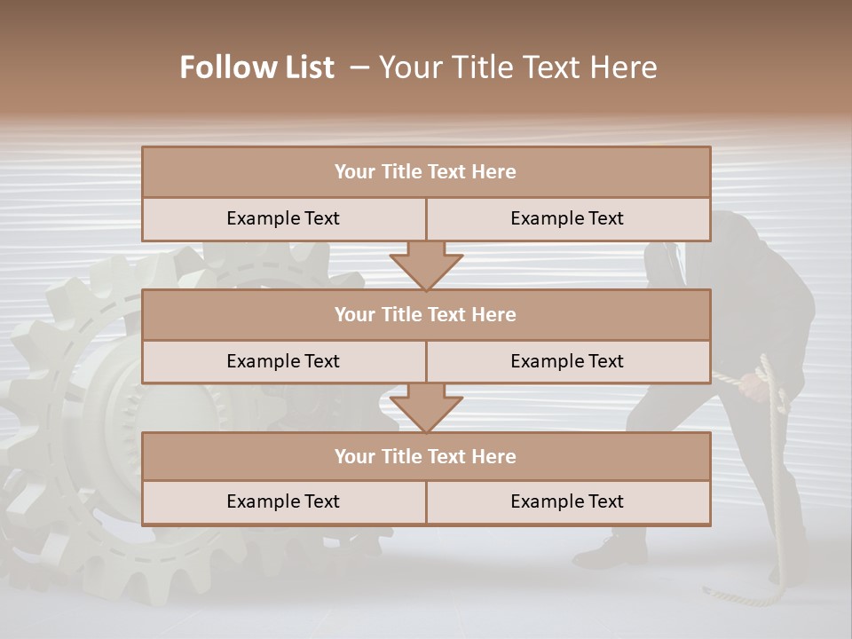 Mechanic Progress Rope PowerPoint Template