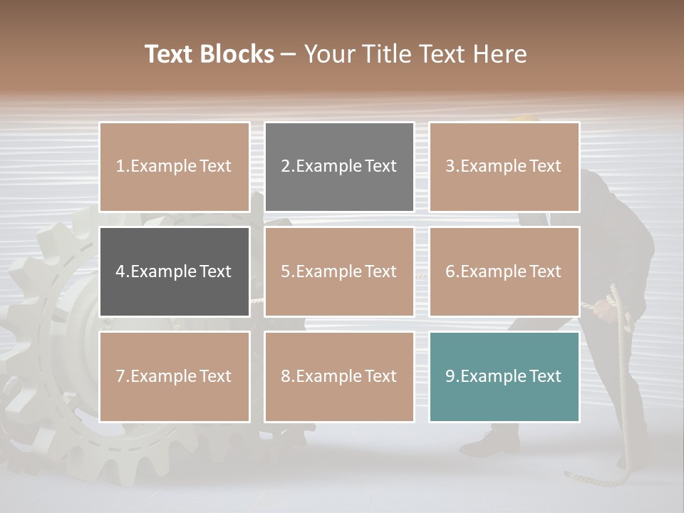 Mechanic Progress Rope PowerPoint Template