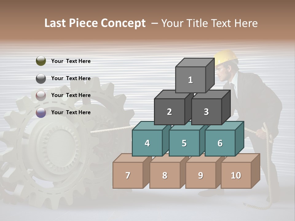 Mechanic Progress Rope PowerPoint Template