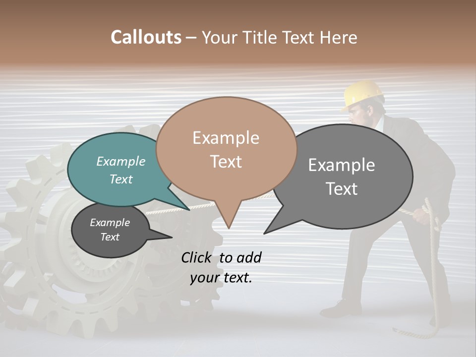 Mechanic Progress Rope PowerPoint Template