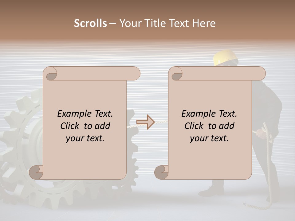 Mechanic Progress Rope PowerPoint Template