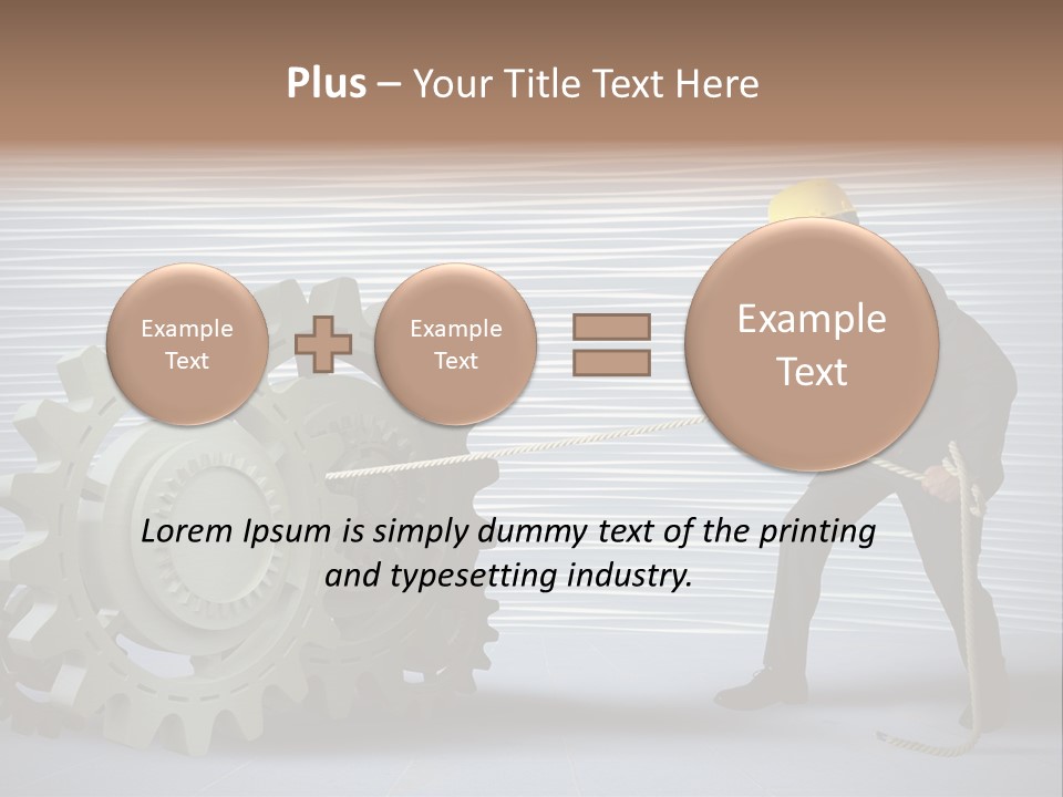 Mechanic Progress Rope PowerPoint Template