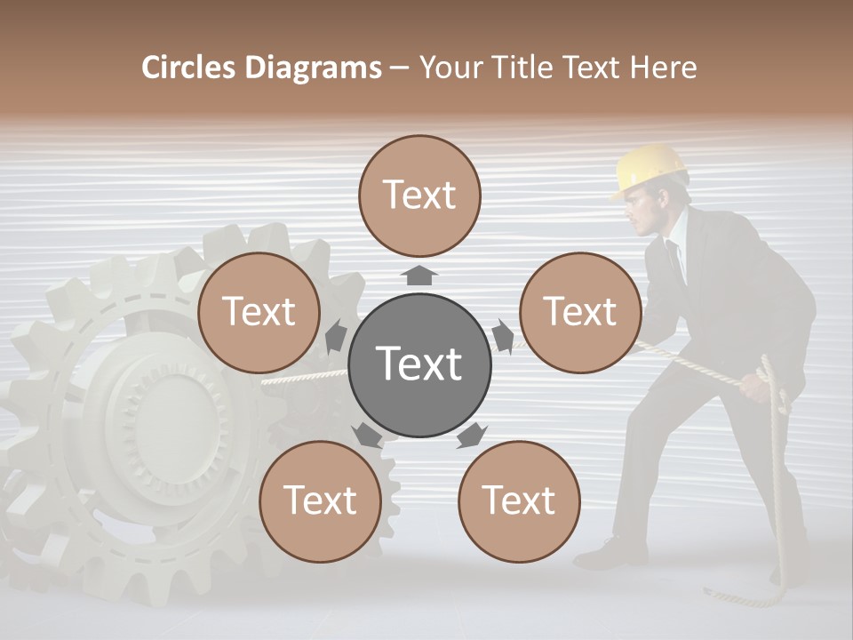 Mechanic Progress Rope PowerPoint Template