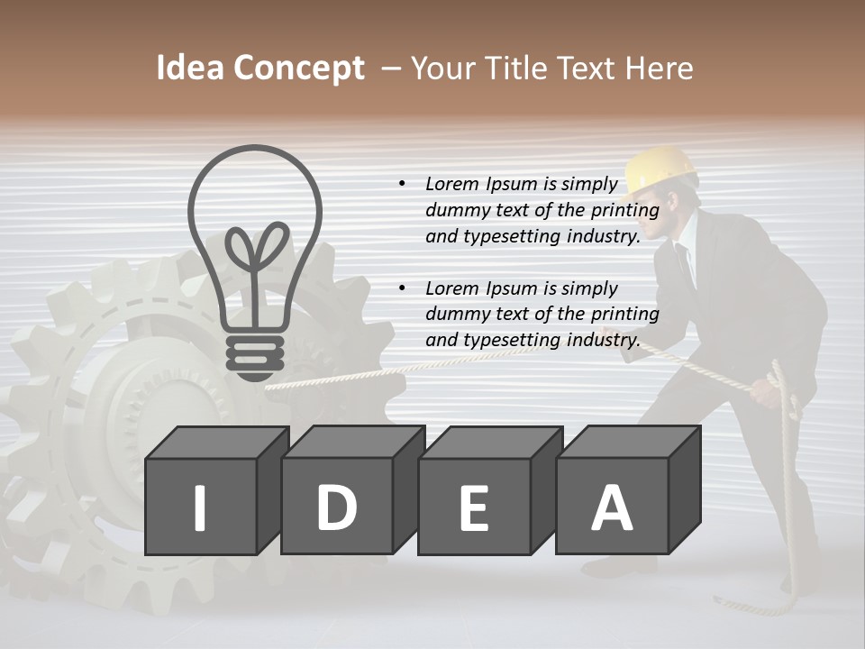 Mechanic Progress Rope PowerPoint Template