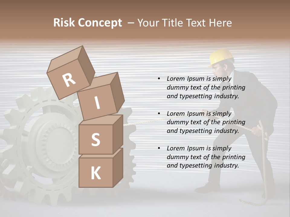 Mechanic Progress Rope PowerPoint Template