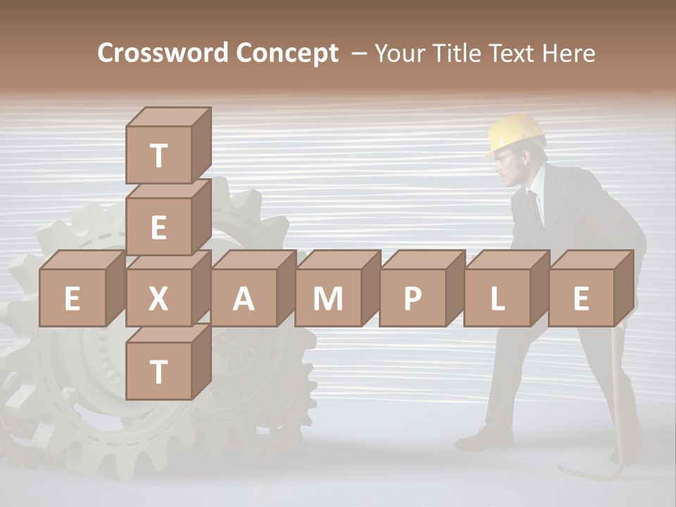 Mechanic Progress Rope PowerPoint Template