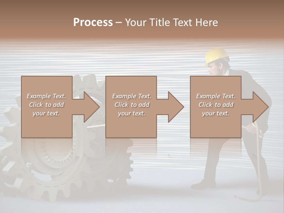 Mechanic Progress Rope PowerPoint Template