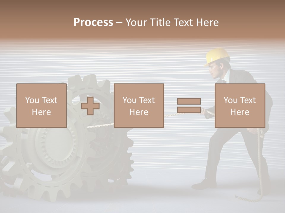 Mechanic Progress Rope PowerPoint Template