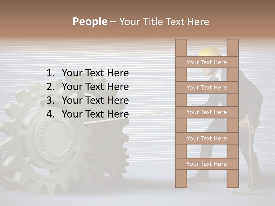 Mechanic Progress Rope PowerPoint Template