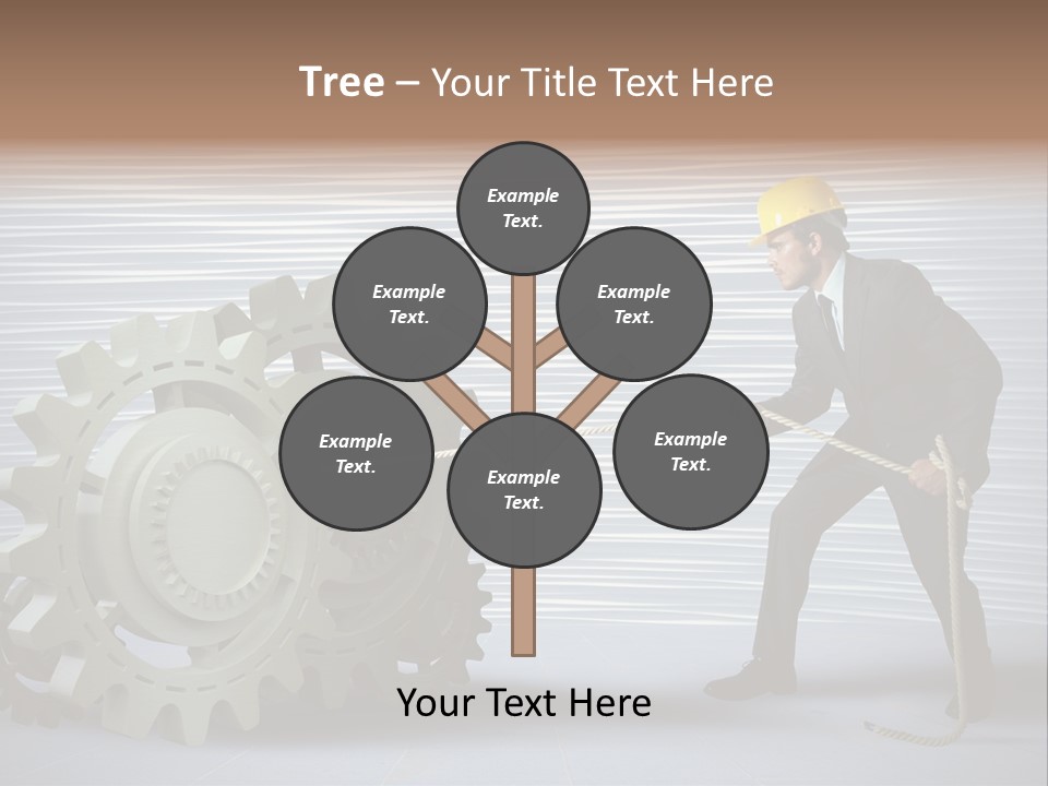 Mechanic Progress Rope PowerPoint Template