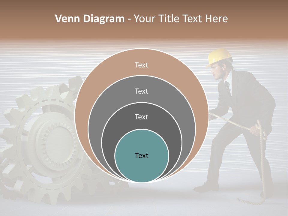 Mechanic Progress Rope PowerPoint Template