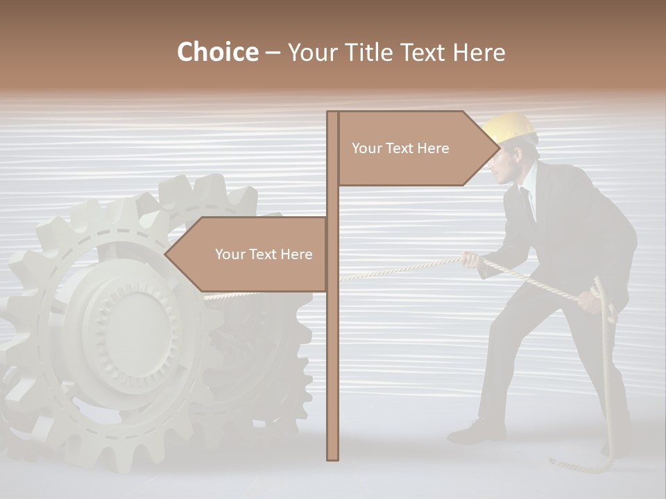 Mechanic Progress Rope PowerPoint Template