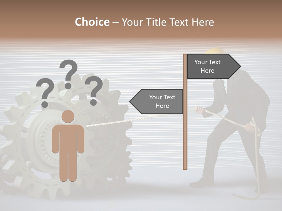 Mechanic Progress Rope PowerPoint Template
