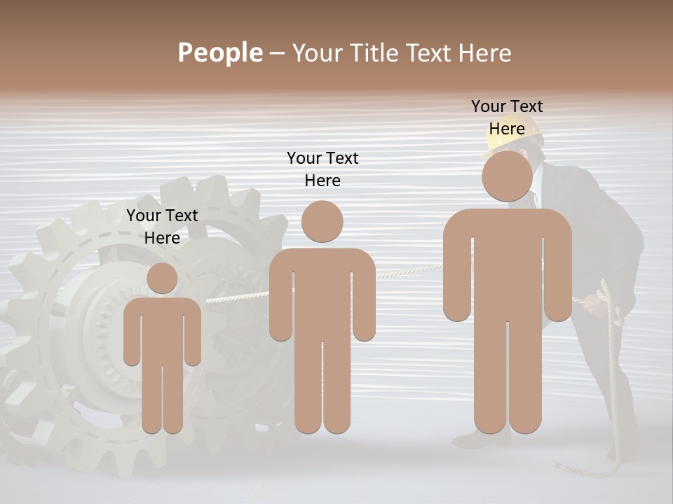 Mechanic Progress Rope PowerPoint Template