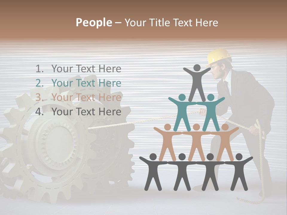 Mechanic Progress Rope PowerPoint Template