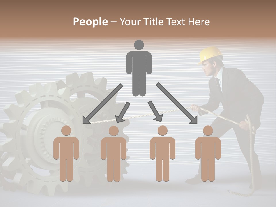 Mechanic Progress Rope PowerPoint Template