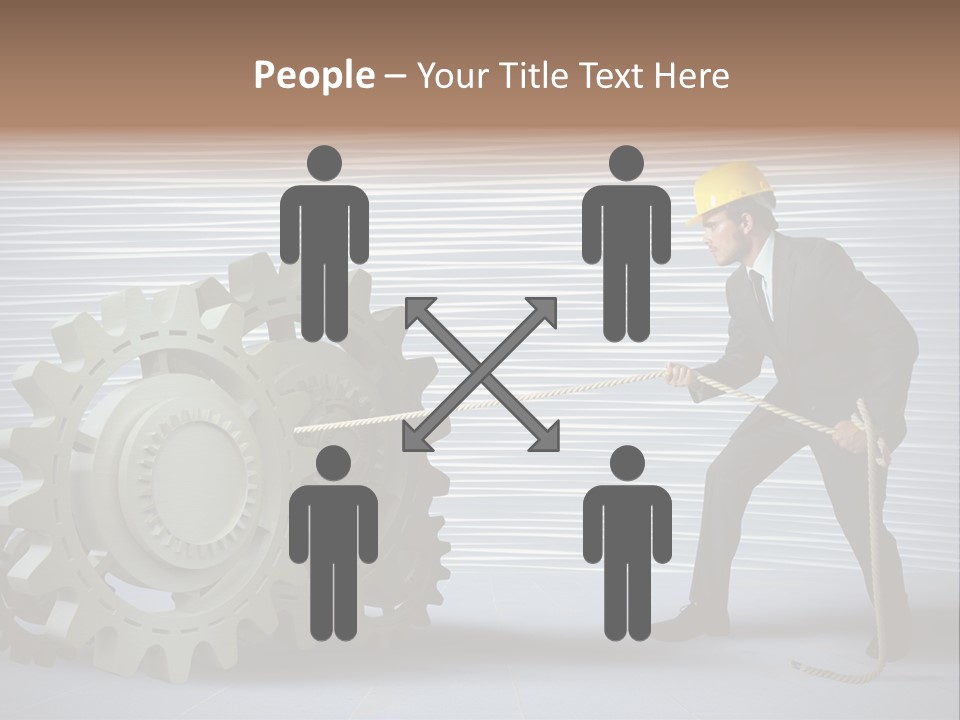 Mechanic Progress Rope PowerPoint Template