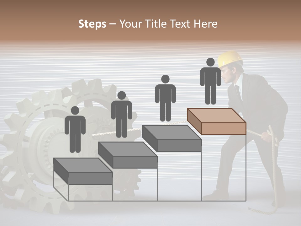 Mechanic Progress Rope PowerPoint Template
