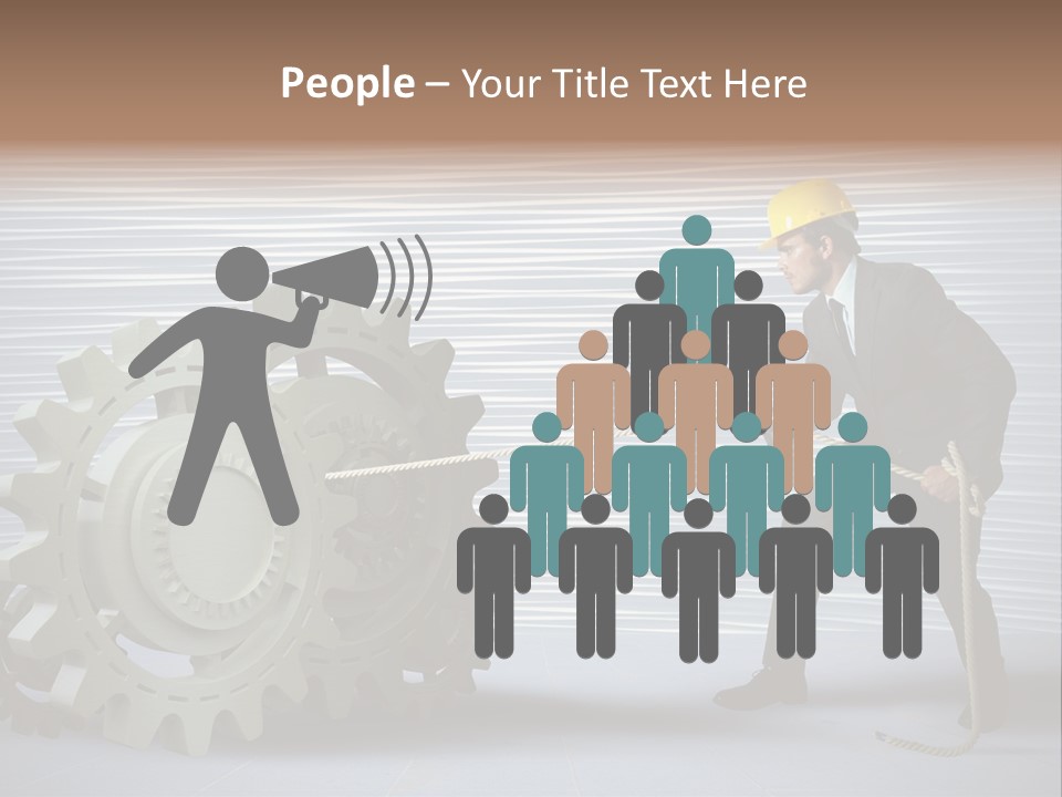 Mechanic Progress Rope PowerPoint Template