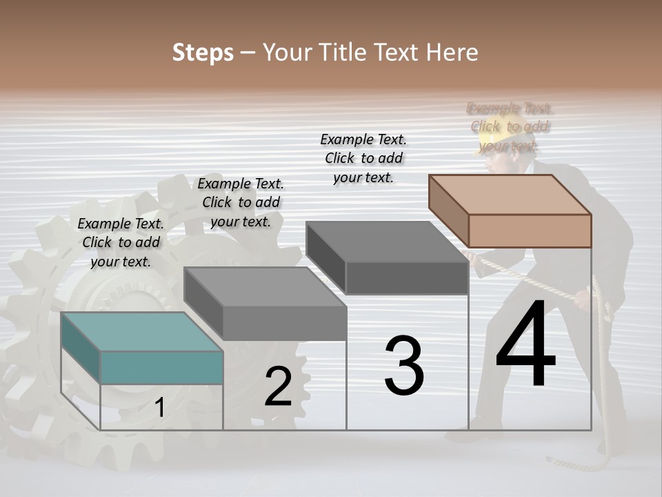 Mechanic Progress Rope PowerPoint Template