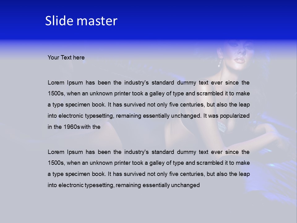 Red Dark Underwear PowerPoint Template