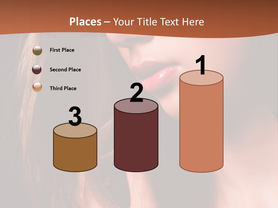 Gesicht Attraktiv Sinnlich PowerPoint Template