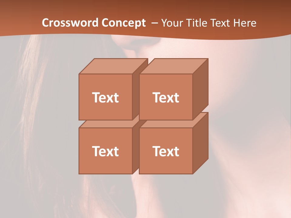 Gesicht Attraktiv Sinnlich PowerPoint Template