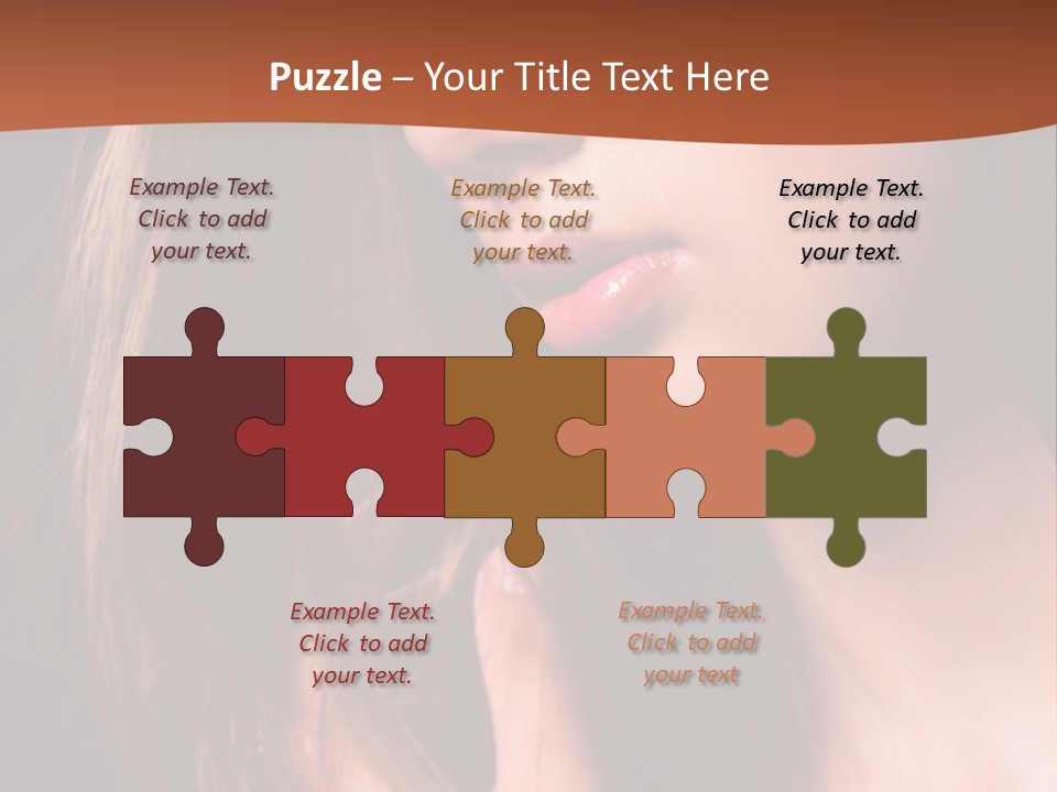 Gesicht Attraktiv Sinnlich PowerPoint Template