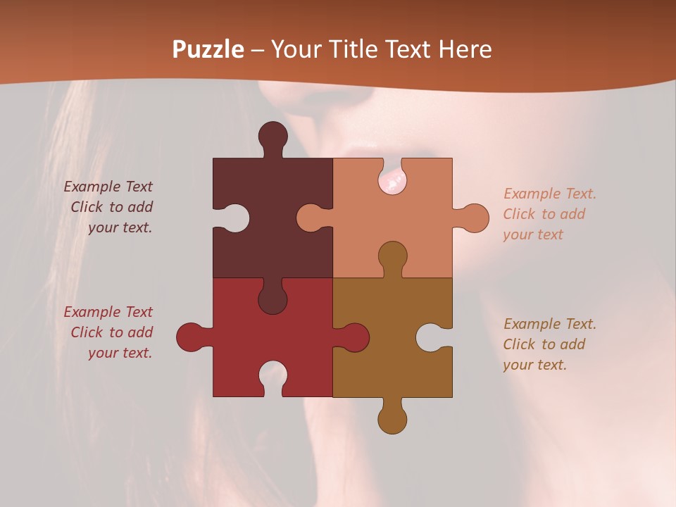Gesicht Attraktiv Sinnlich PowerPoint Template